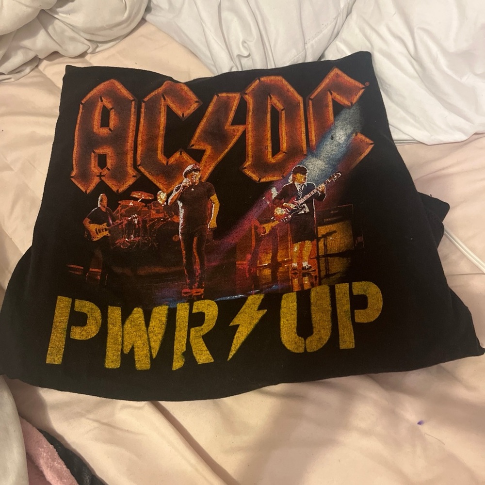 AC/DC Black and Orange Short Sleeve Tee